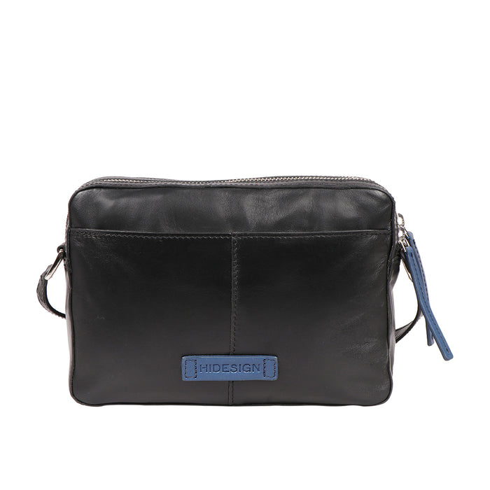 Wimbledon 01 Black Leather Sling Bag