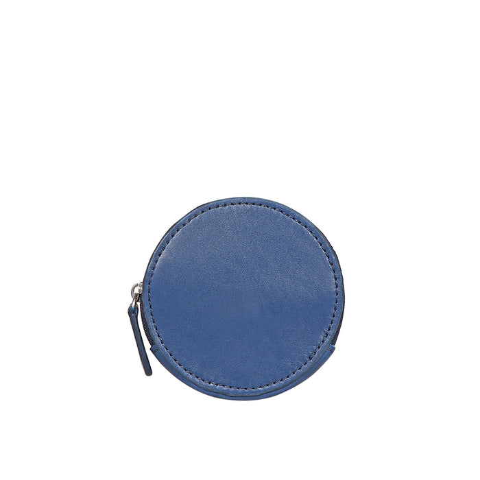 Wimbledon 04 Blue Leather Circular Bag