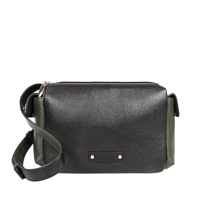 Woke 01 Black Leather Shoulder Bag
