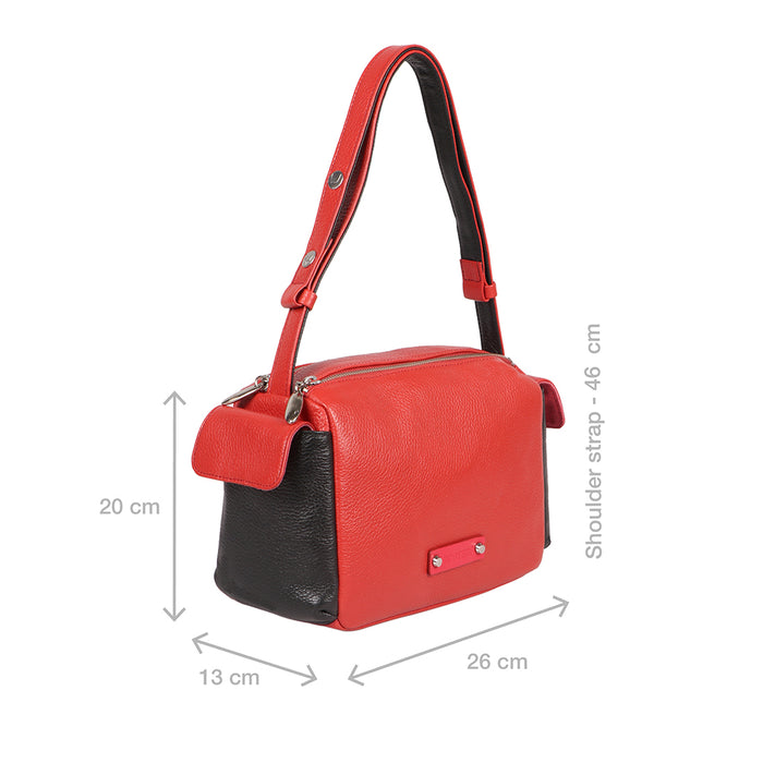 Woke 01 Red Leather Shoulder Bag