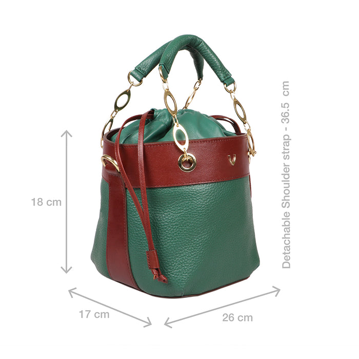 Woke 02 Green Leather Shoulder Bag