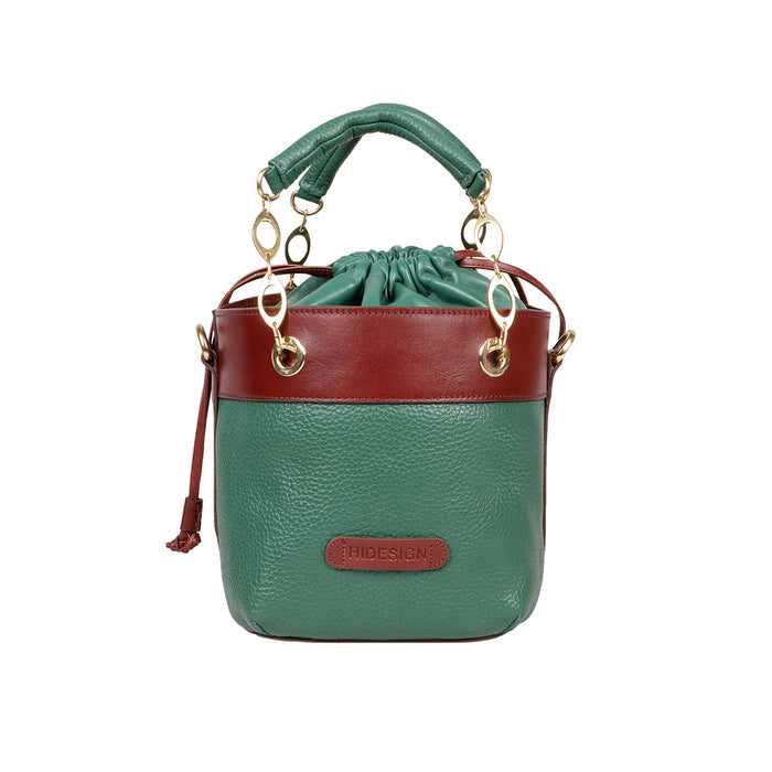 Woke 02 Green Leather Shoulder Bag