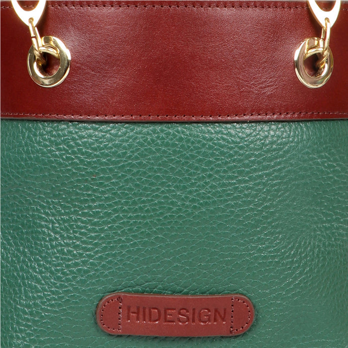 Woke 02 Green Leather Shoulder Bag