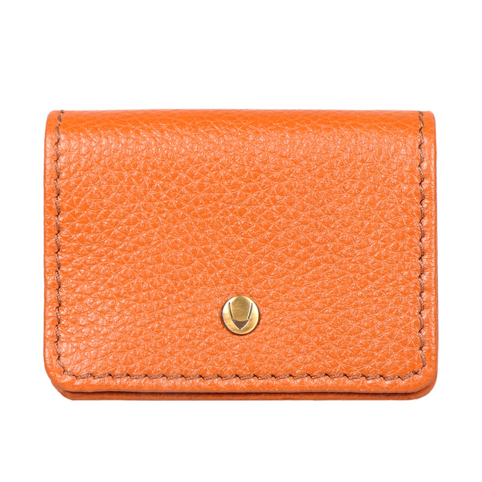 Woke W2 Orange Leather Card Holder