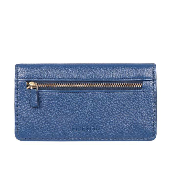 Woke W3 Blue Leather Clutch Wallet