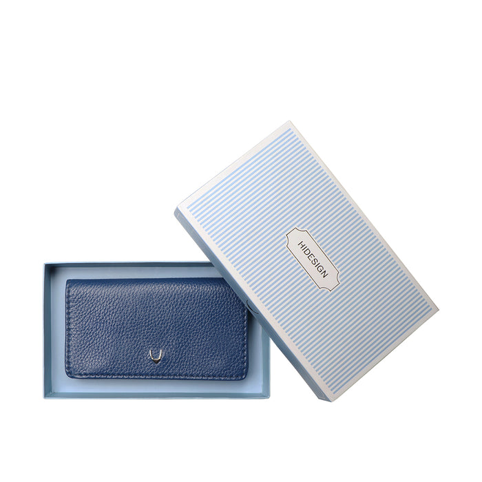 Woke W3 Blue Leather Clutch Wallet