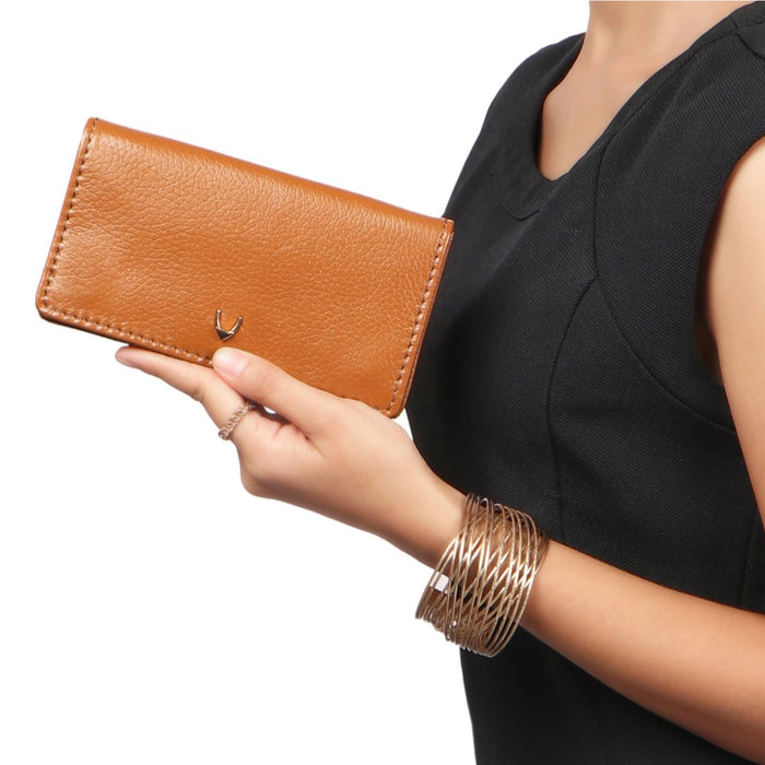 Woke W3 Orange Leather Clutch Wallet