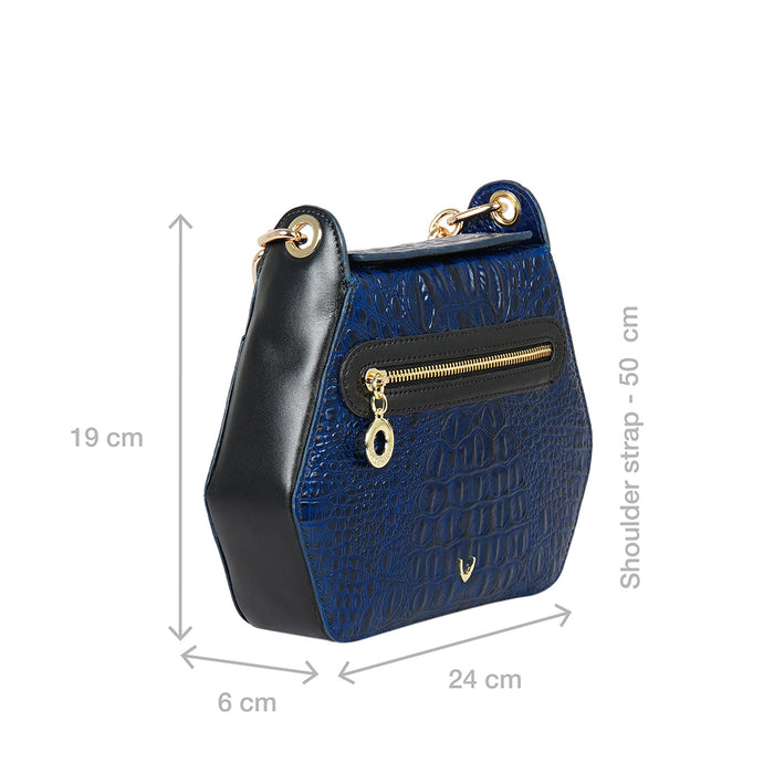 Yakusha 02 Blue Leather Sling Bag