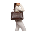 Yangtze 03 Brown Leather Tote Bag