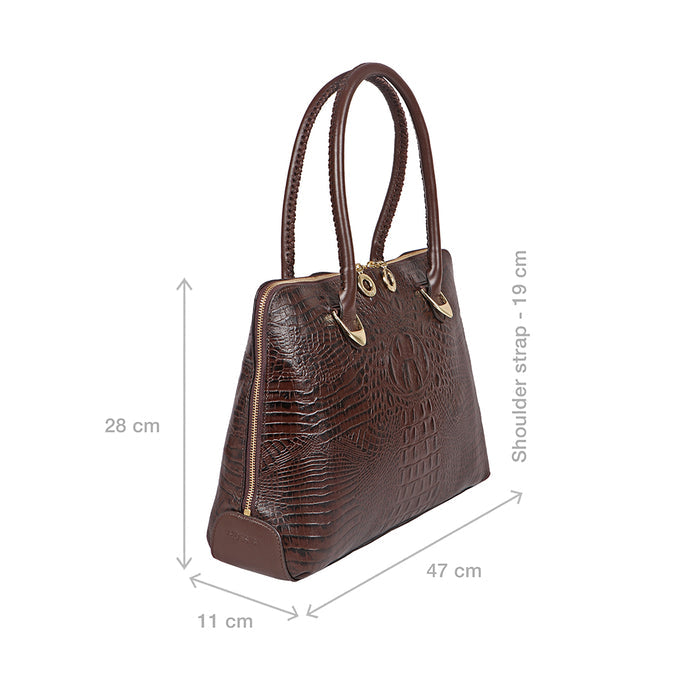 Yangtze 03 Brown Leather Tote Bag