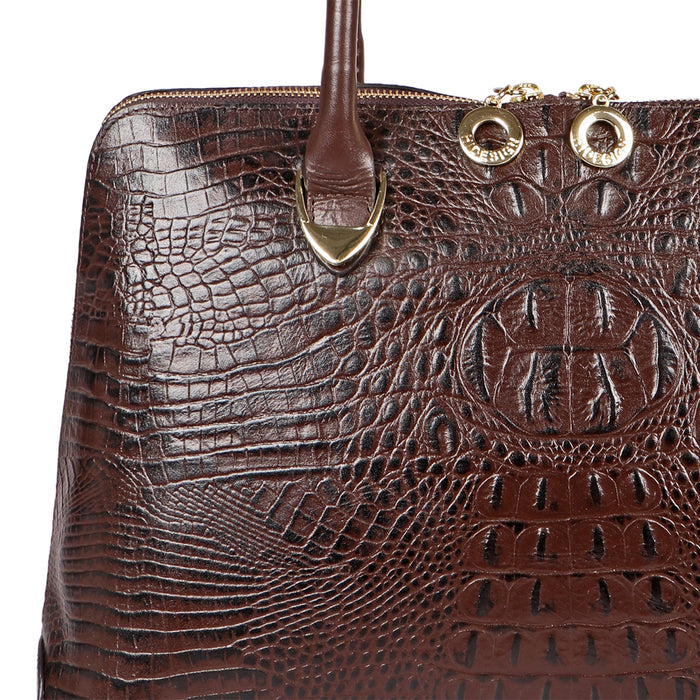 Yangtze 03 Brown Leather Tote Bag