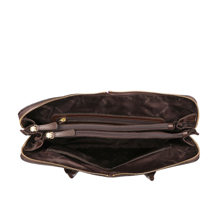 Yangtze 03 Brown Leather Tote Bag