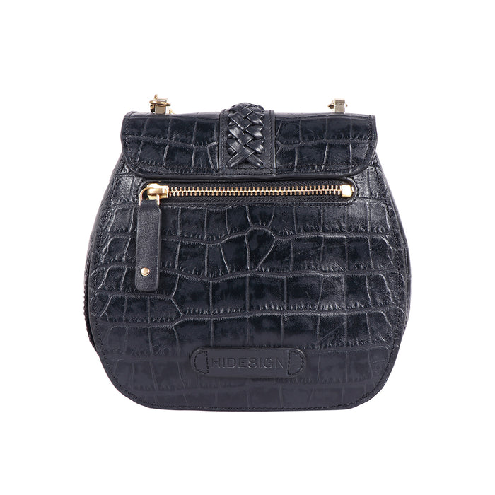 Yin Yang 01 Blue Leather Sling Bag