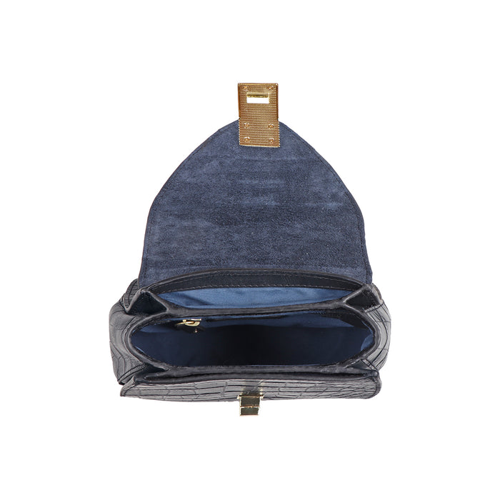 Yin Yang 01 Blue Leather Sling Bag