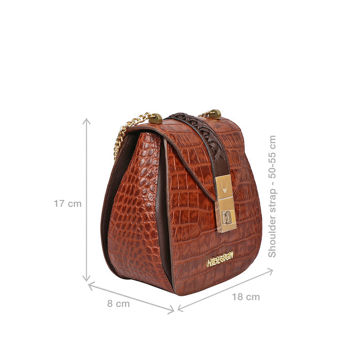 Yin Yang 01 Tan Leather Sling Bag