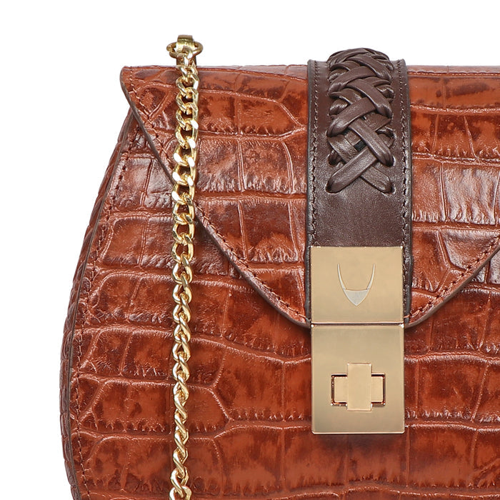 Yin Yang 01 Tan Leather Sling Bag