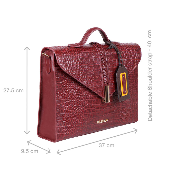 Yin Yang 03 Red Leather Laptop Bag