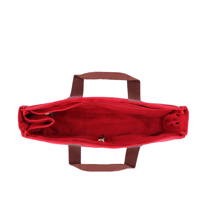 Yin Yang 04 Red Leather Laptop Bag