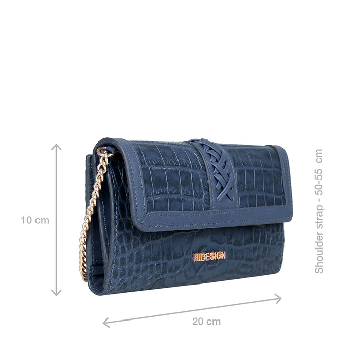 Yin Yang W1 Blue Leather Sling Wallet