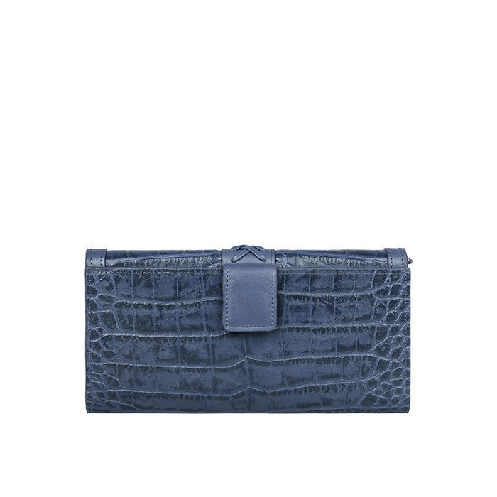 Yin Yang W1 Blue Leather Sling Wallet
