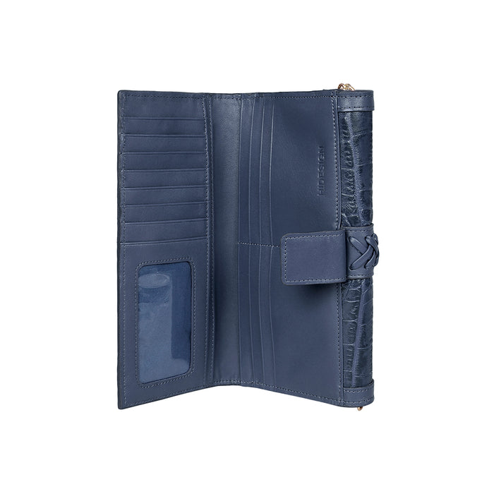 Yin Yang W1 Blue Leather Sling Wallet