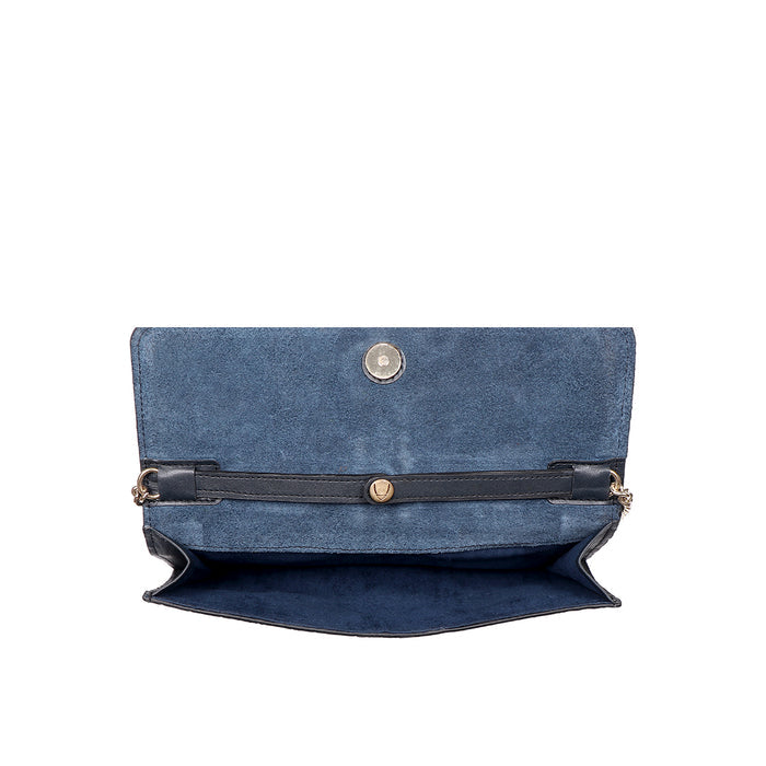 Yin Yang W1 Blue Leather Sling Wallet