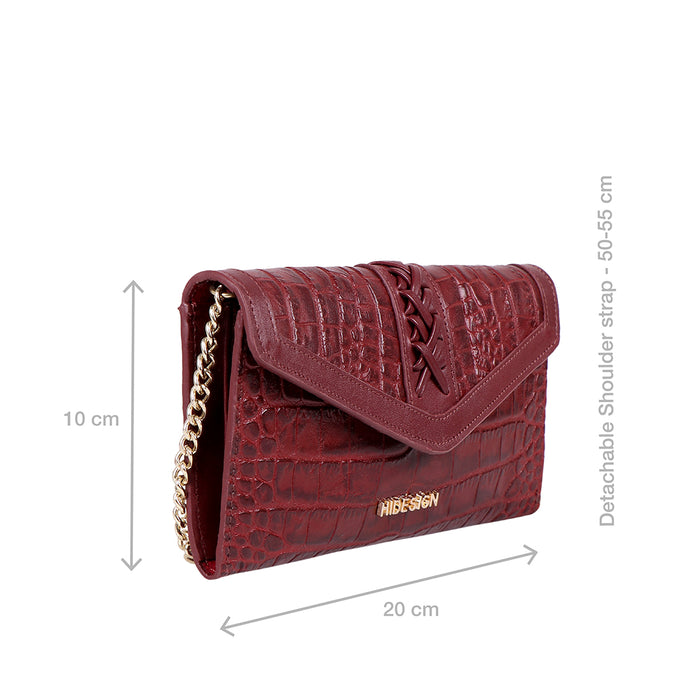 Yin Yang W2 Red Leather Sling Wallet