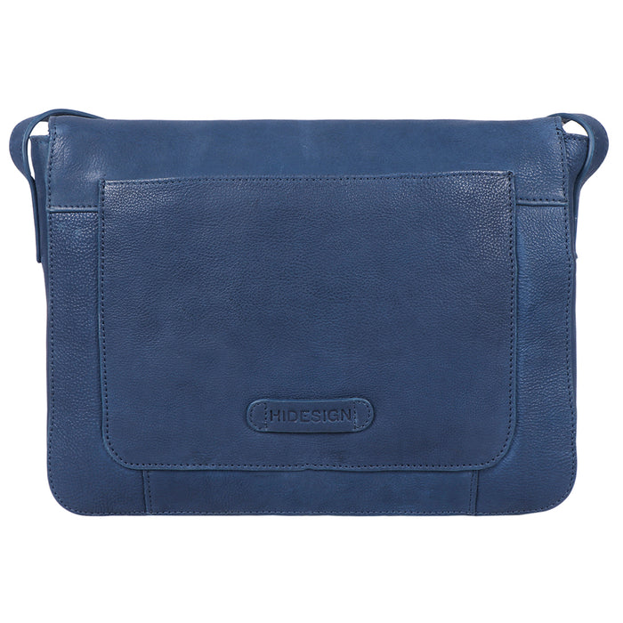 Yoga 02 Blue Leather Sling Bag