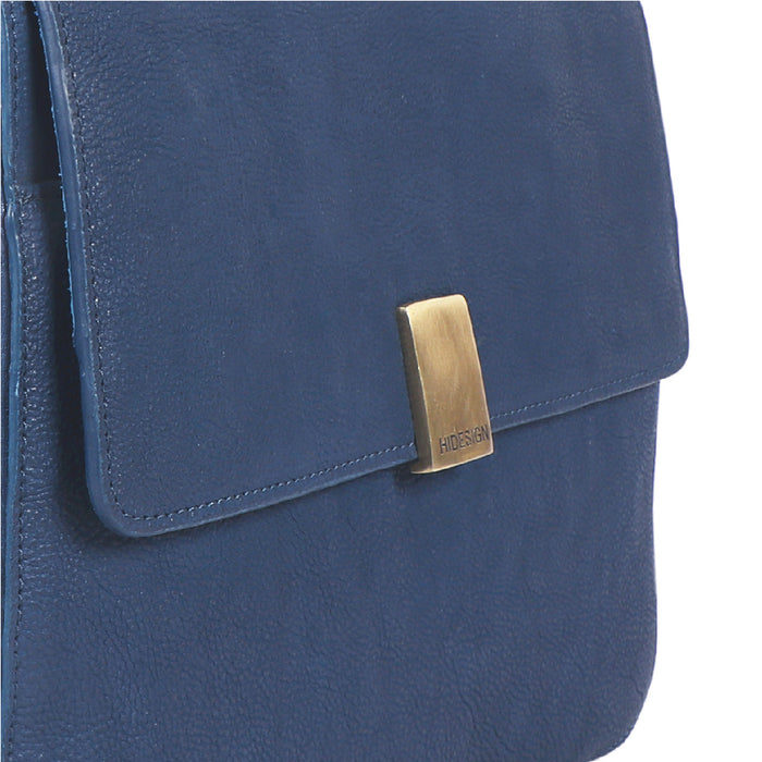Yoga 02 Blue Leather Sling Bag
