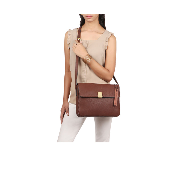 Yoga 02 Brown Leather Sling Bag