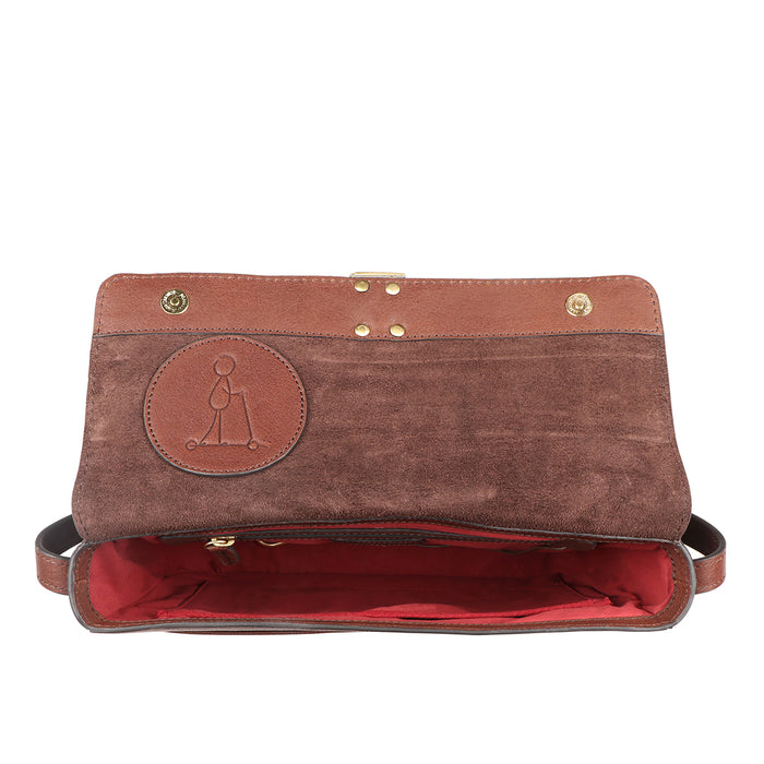 Yoga 02 Brown Leather Sling Bag