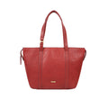Yoga 03 Red Leather Tote Bag