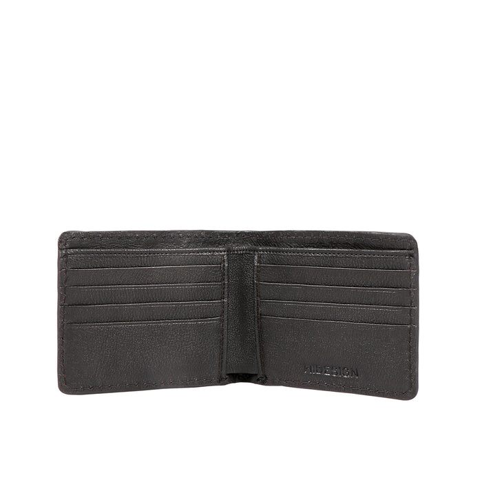 Yoga W1 Black Leather Bi-Fold Wallet
