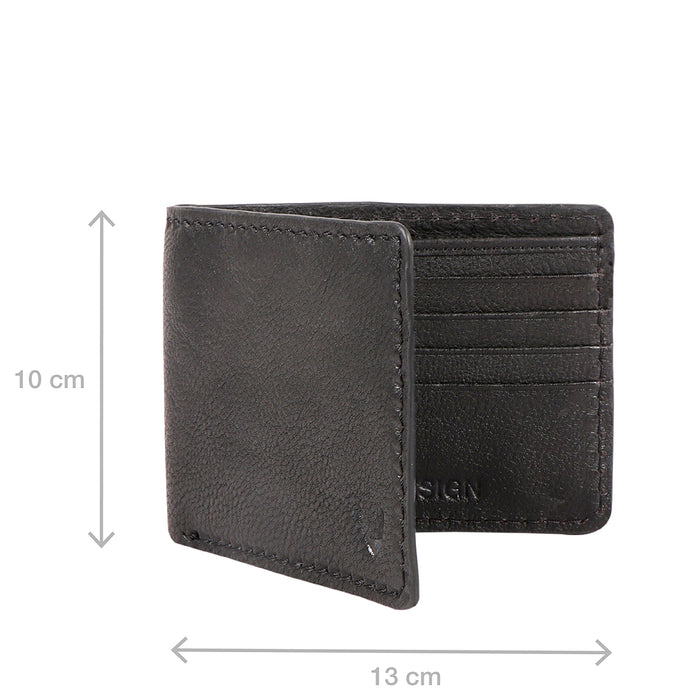 Yoga W1 Black Leather Bi-Fold Wallet