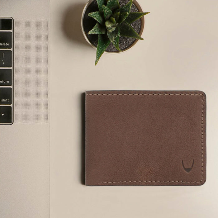 Yoga W1 Brown Leather Bi-Fold Wallet