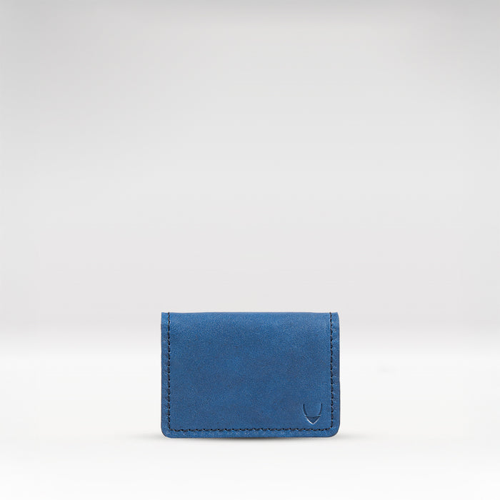 Yoga W2 Blue Leather Card Holder