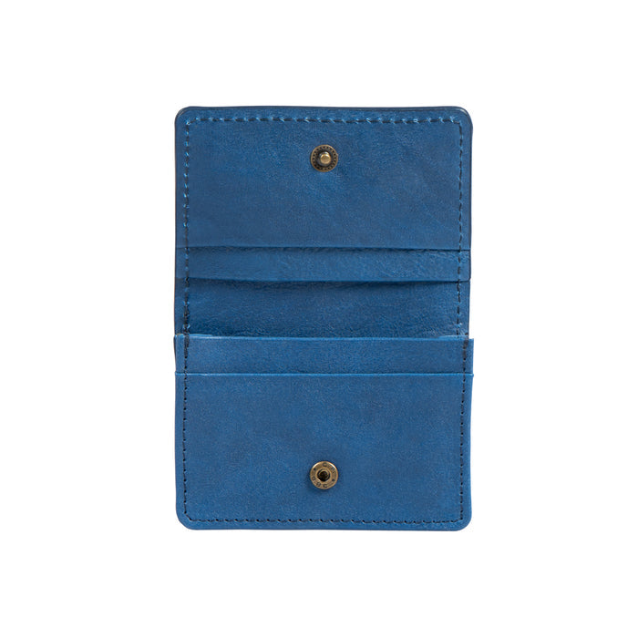 Yoga W2 Blue Leather Card Holder