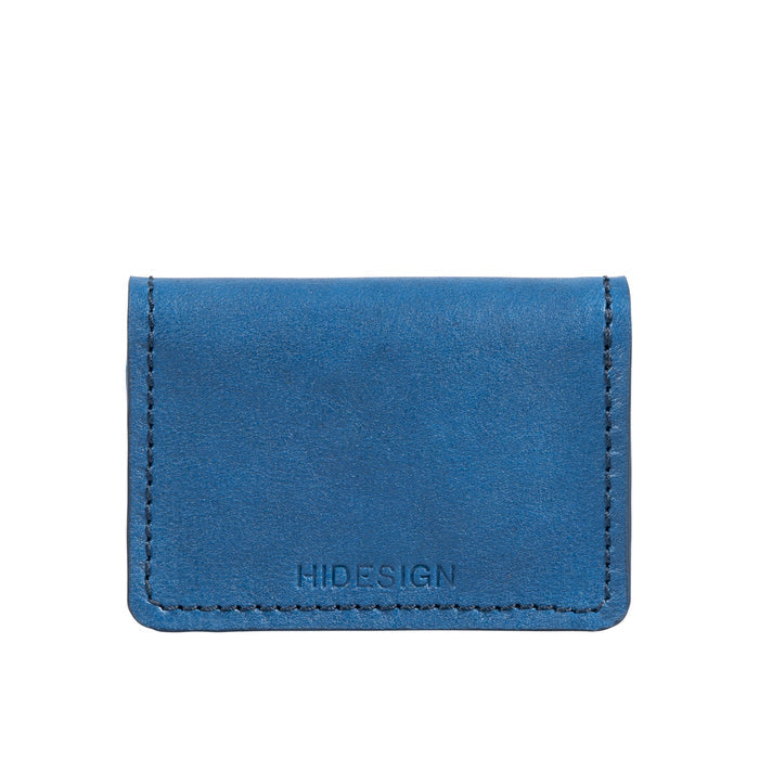 Yoga W2 Blue Leather Card Holder