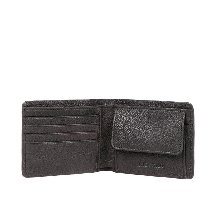 Yoga W3 Black Leather Bi-Fold Wallet