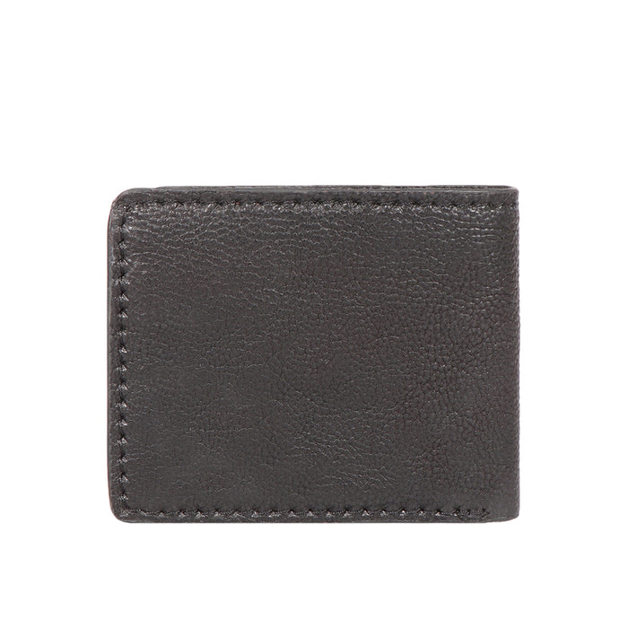 Yoga W3 Black Leather Bi-Fold Wallet