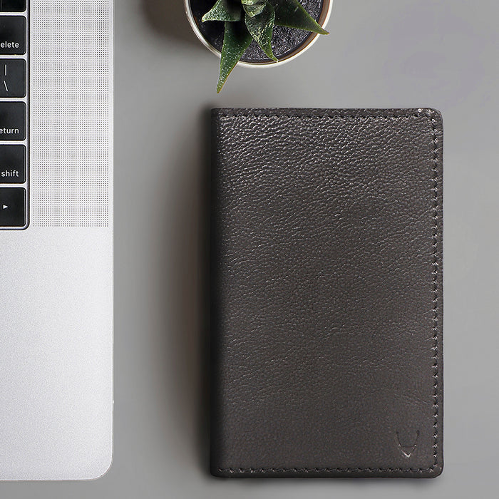 Yoga W4 Black Leather Passport Holder