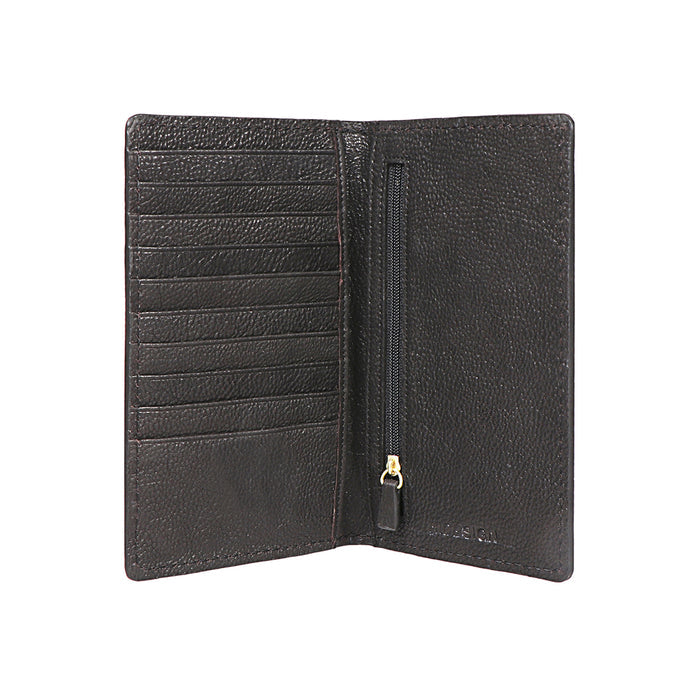 Yoga W4 Black Leather Passport Holder