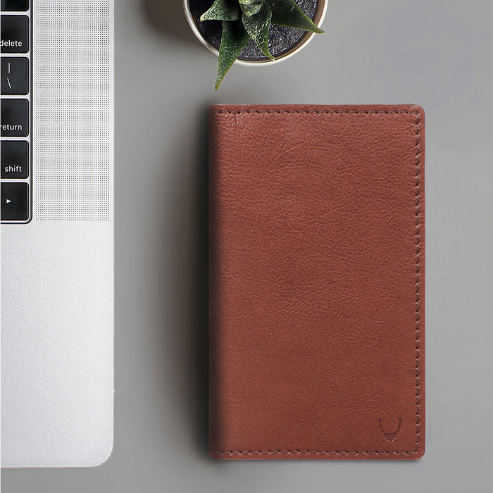 Yoga W4 Brown Leather Passport Holder