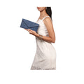 Yoga W5 Blue Leather Clutch Wallet