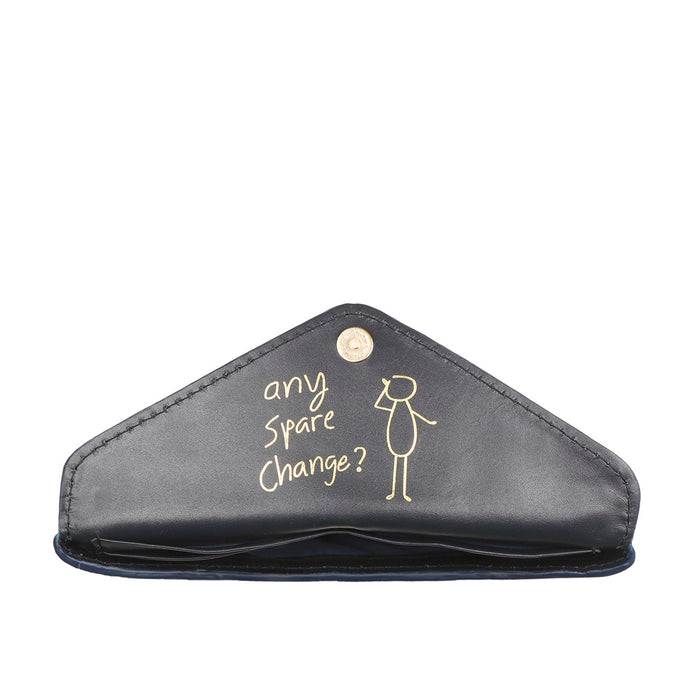 Yoga W5 Blue Leather Clutch Wallet