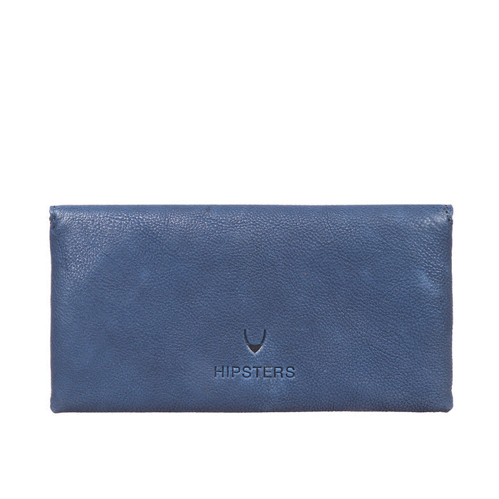 Yoga W5 Blue Leather Clutch Wallet