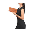 Yoga W5 Orange Leather Clutch Wallet
