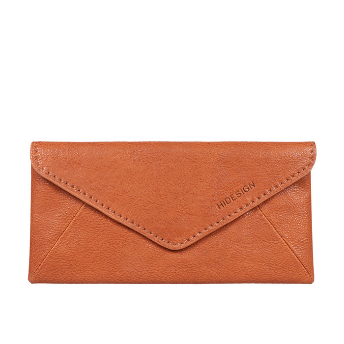 Yoga W5 Orange Leather Clutch Wallet