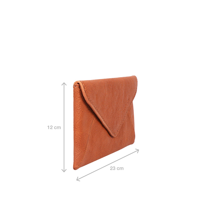 Yoga W5 Orange Leather Clutch Wallet