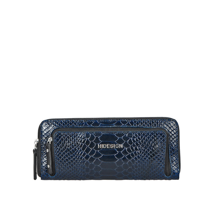 Yoko Ono W1 Blue Leather Clutch Wallet